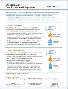 CERDAAC 2019 DATA EXPORT & INTEGRATION