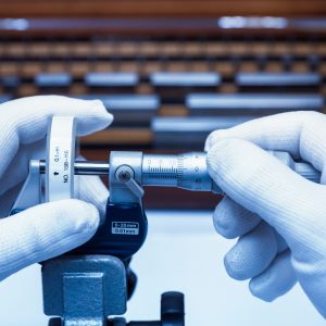 calibrating equipment in laboratory