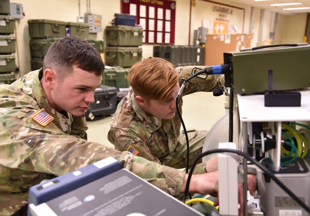 two Army males