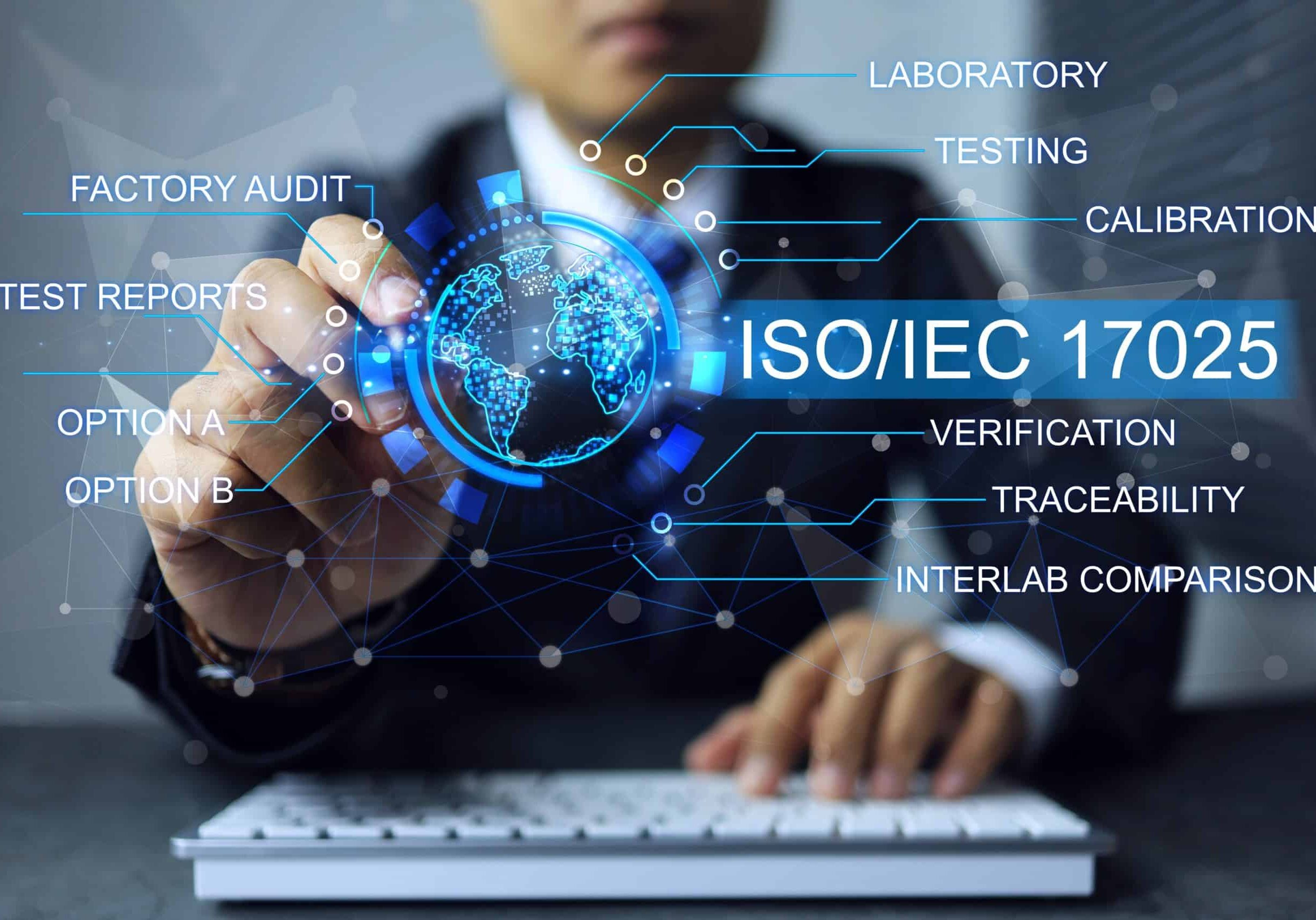 Businessman,Working,On,Iso,Iec,17025,Laboratory,Management,System,,Testing