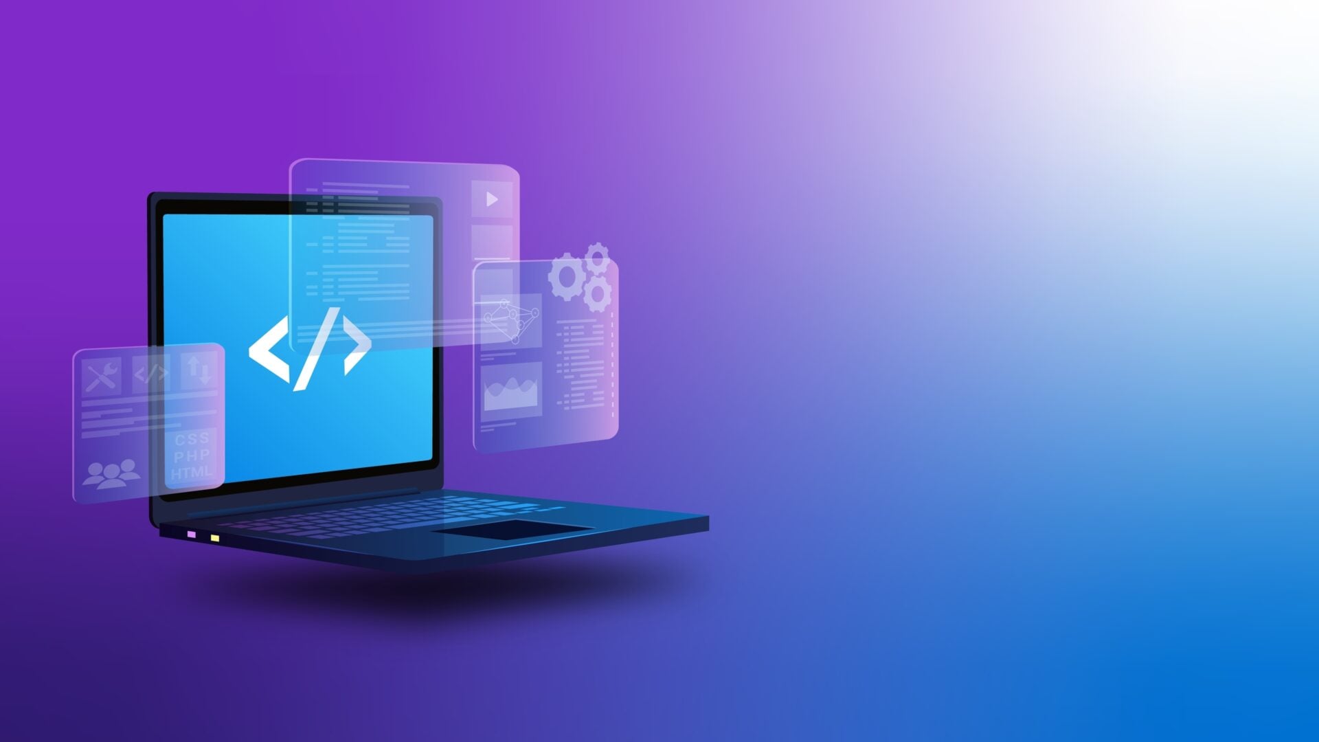 Software,Development Coding Concept, Programming, Laptop, Ui
