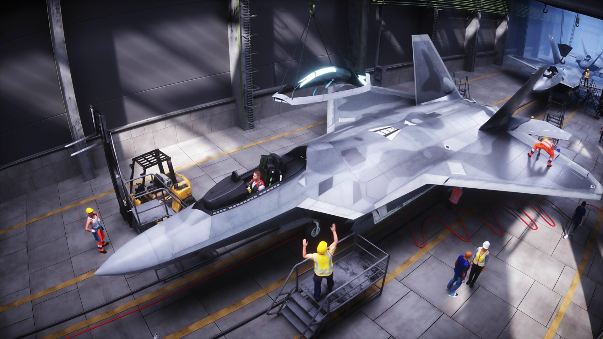 Production,Of,Military,Fighter,Jet,F,22,Raptor,At,The