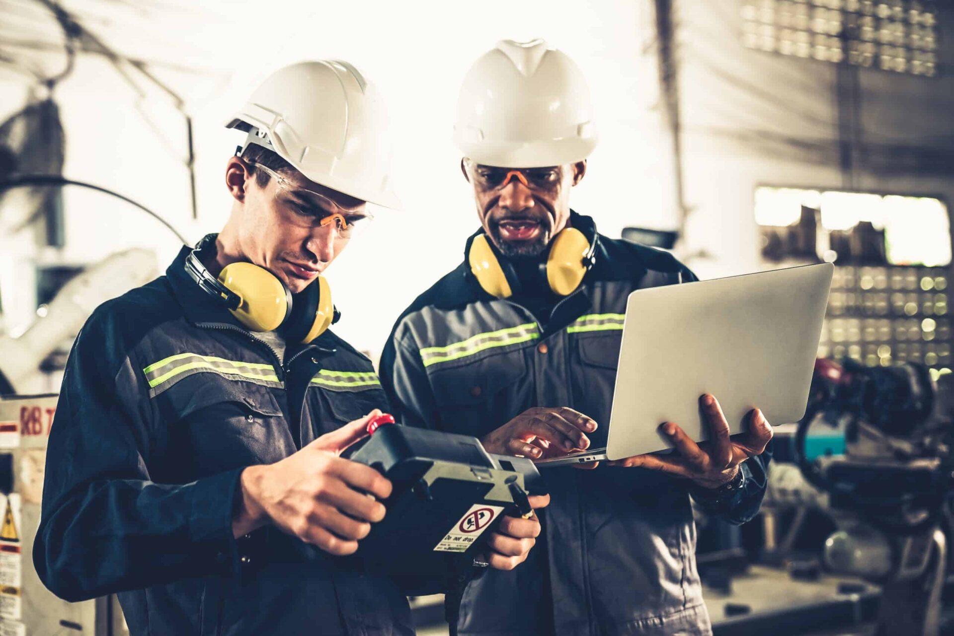 Group,Of,Factory,Job,Workers,Using,Adept,Machine,Equipment,In